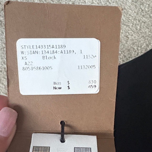 Burberry Black Leggings with Logo Detail - Picture 4 of 5